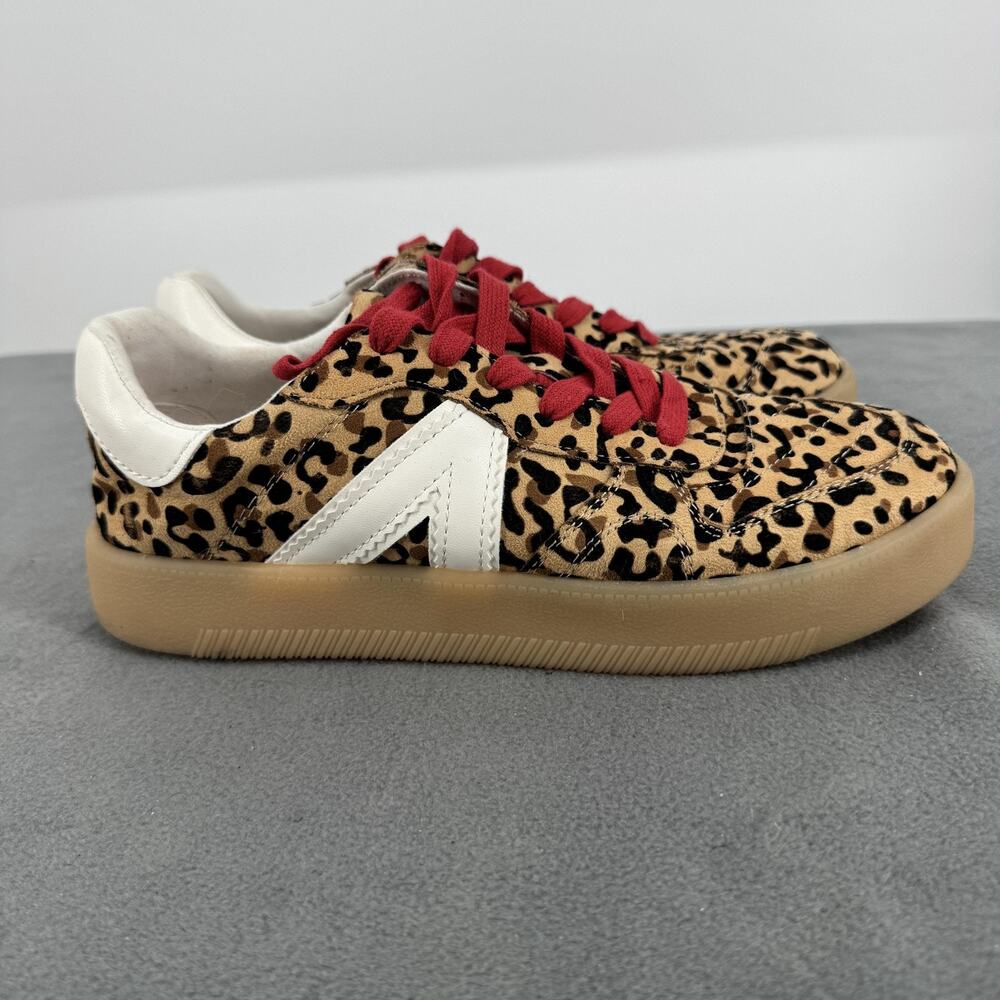 MIA Archie-P Shoes Womens Size 7.5 Brown Leopard Print Redโ Lace Casual Sneakers
